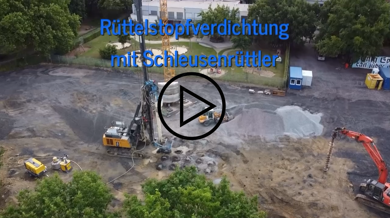 Rüttelstopfverdichtung mit dem Schleusenrüttler